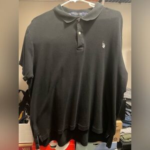 U.S. Polo Assn. Men’s L Luxury Feel Short Sleeve Half Button Shirt